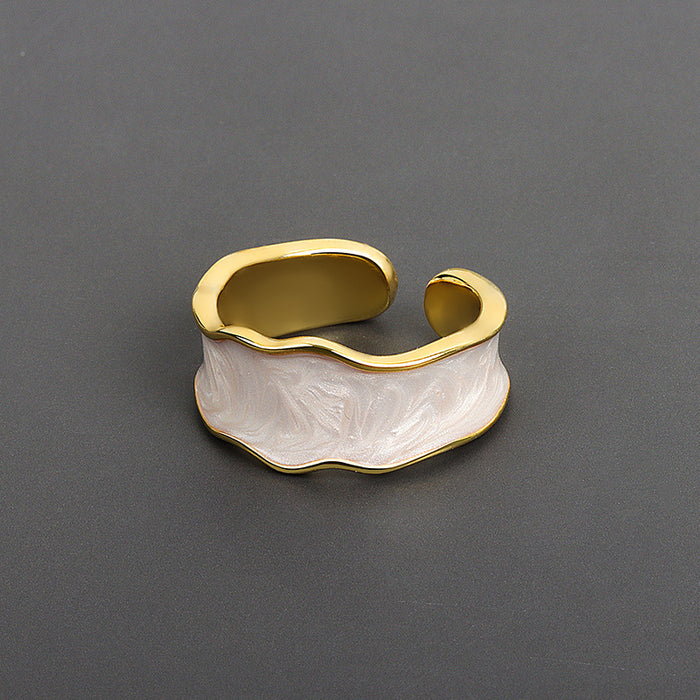 Jewelry WholesaleWholesale Enamel Drop Glaze Resin Electroplated Copper Ring JDC-RS-YZM097 Rings 伊之美 %variant_option1% %variant_option2% %variant_option3%  Factory Price JoyasDeChina Joyas De China