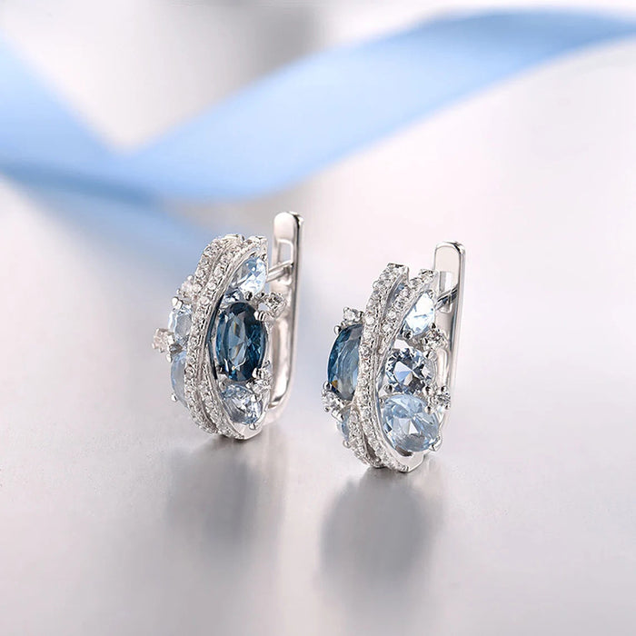 Wholesale Alloy Double X Shaped Hollow Zircon Earrings MOQ≥2 JDC-ES-LongR005