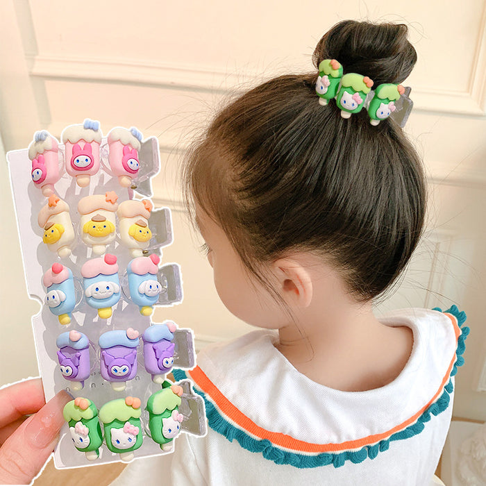 Wholesale hair clips acrylic children's ponytail hair clip MOQ≥2 JDC-HC-MingGe001