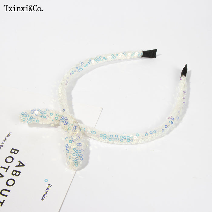 Jewelry WholesaleWholesale mesh Sequin rabbit ear headband JDC-HD-XinX003 headband 心喜 %variant_option1% %variant_option2% %variant_option3%  Factory Price JoyasDeChina Joyas De China