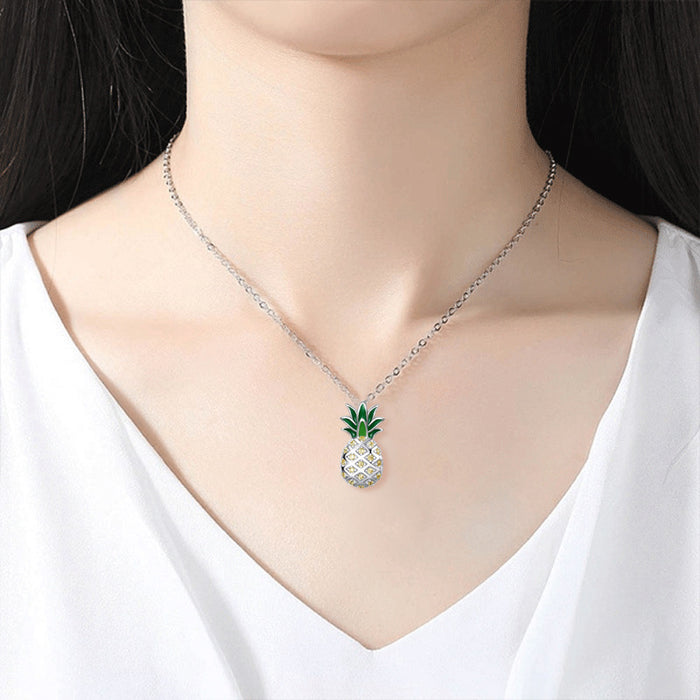 Jewelry WholesaleWholesale drip oil diamond fruit pineapple necklace JDC-NE-XunO009 necklaces 循欧 %variant_option1% %variant_option2% %variant_option3%  Factory Price JoyasDeChina Joyas De China