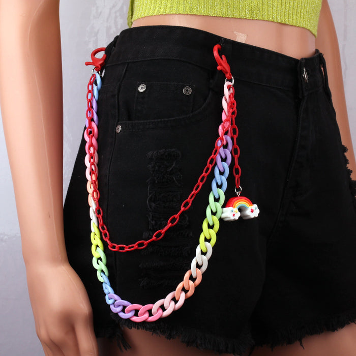 Wholesale Cartoon Soft Ceramic Resin Pants Chains (M) MOQ≥2 JDC-WB-WenB005