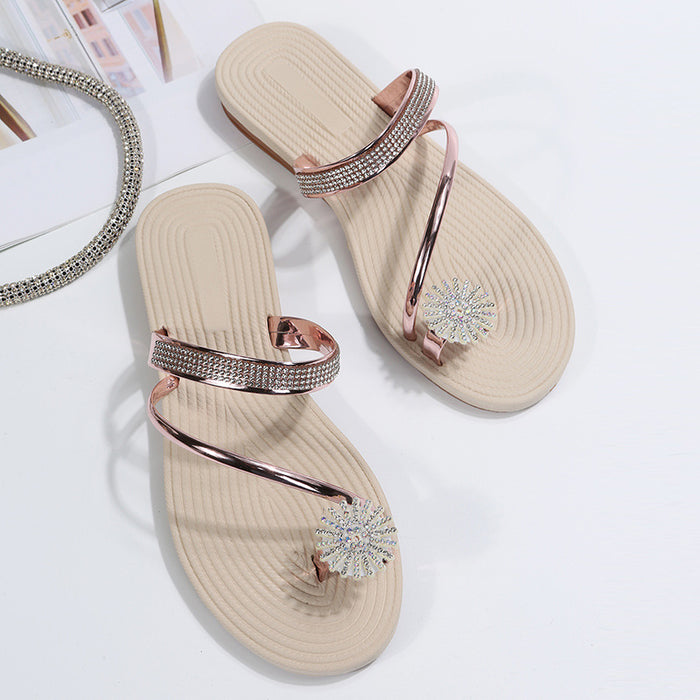 Wholesale plus size set toe women's outer wear summer beach sandals MOQ≥2 JDC-SD-HengH001