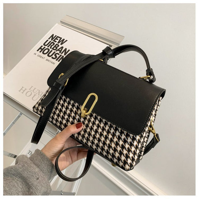 Jewelry WholesaleWholesale fashion single shoulder bag lattice messenger bag JDC-SD-Zunen004 Shoulder Bags 尊恩 %variant_option1% %variant_option2% %variant_option3%  Factory Price JoyasDeChina Joyas De China