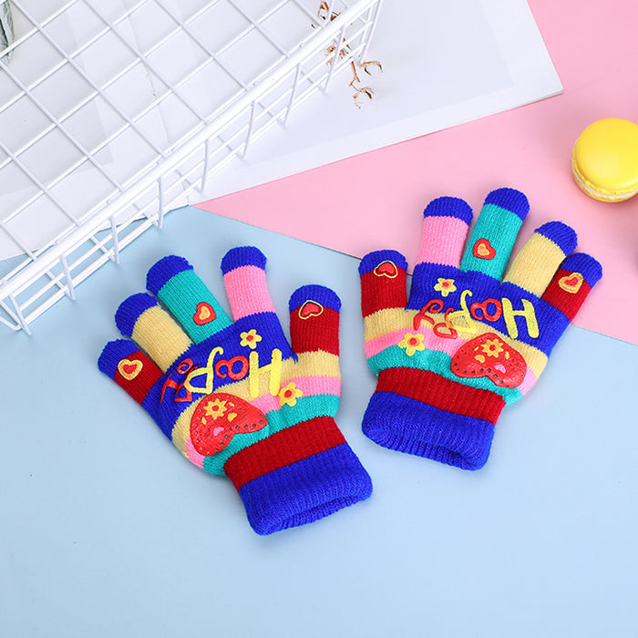 Wholesale Gloves Acrylic Cute Warm Cold Protection Children's Gloves MOQ≥2 JDC-GS-YiF004