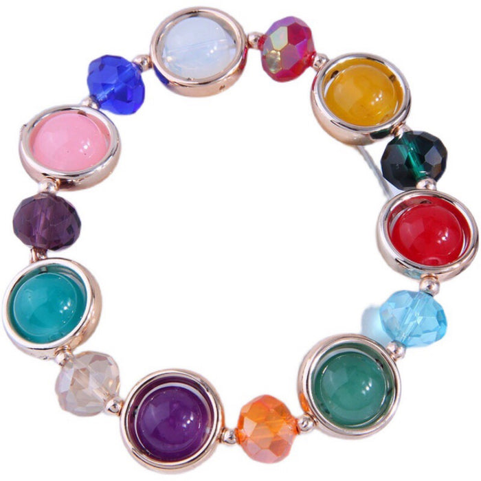 Wholesale European and American fashion metal color beads temperament personality bracelet JDC-BT-WY136