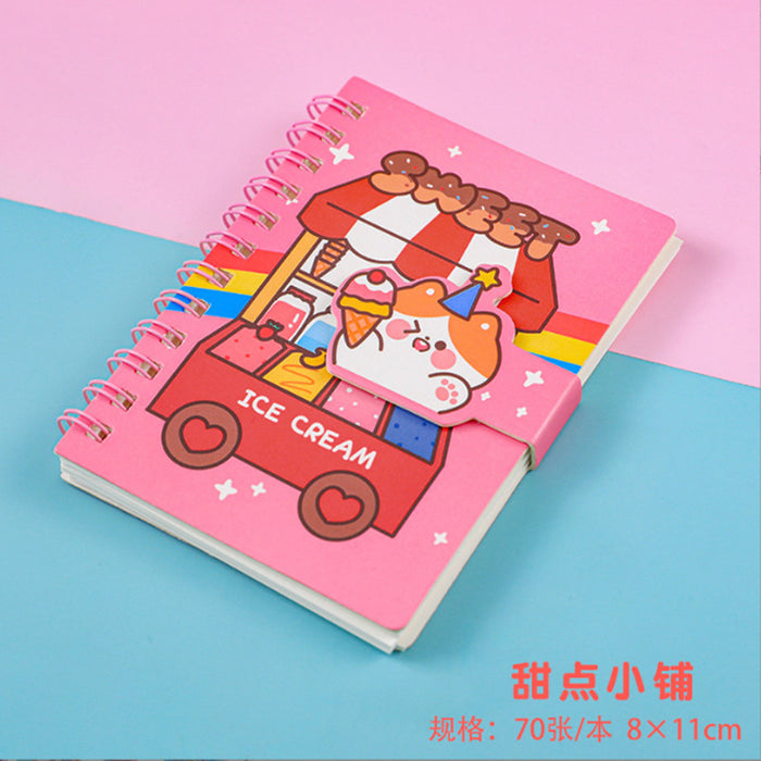 Wholesale Notebook Paper Cartoon Coil Book Magnetic Buckle JDC-NK-KuY003