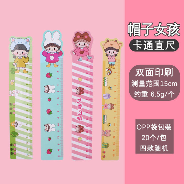 Wholesale Plastic Cartoon Ruler 15CM JDC-RL-Liuj001