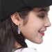 Jewelry WholesaleWholesale Diamond Small Slipper Earrings Drip Oil Alloy JDS-ES-JYS005 Earrings 静夜思 %variant_option1% %variant_option2% %variant_option3%  Factory Price JoyasDeChina Joyas De China