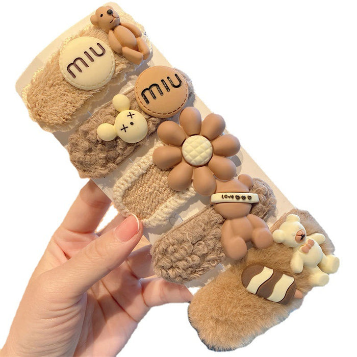 Wholesale hairpin plush milk coffee children JDC-HC-XYuan004