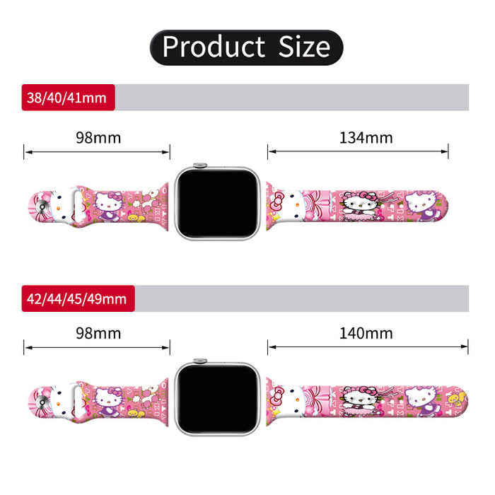 Wholesale Cartoon Silicone Strap Suitable for Apple Watch Strap (S) JDC-WD-NuoQi007