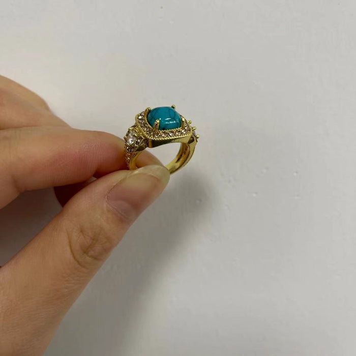 Wholesale Turquoise Alloy Rings JDC-RS-ChenR046