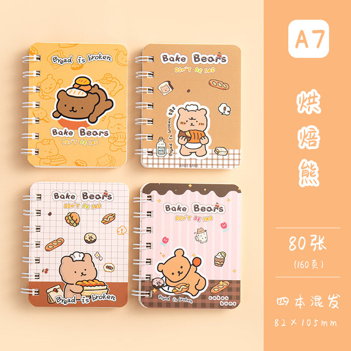 Wholesale Random Cartoon Coils Ben Wood Pulp Paper Notebook MOQ≥2 JDC-NK-Xiaom001