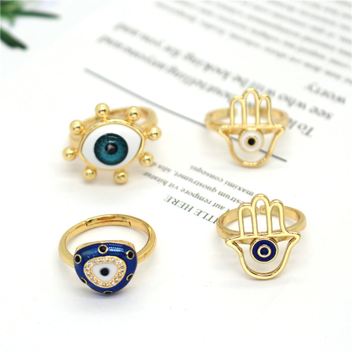 Jewelry WholesaleWholesale Resin Devil's Eye Copper Ring MOQ≥3 JDC-RS-Juej003 Rings 觉际 %variant_option1% %variant_option2% %variant_option3%  Factory Price JoyasDeChina Joyas De China