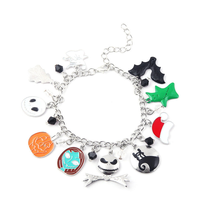 Wholesale skull Pumpkin witch Christmas hat combination bracelet JDC-BT-MuM004