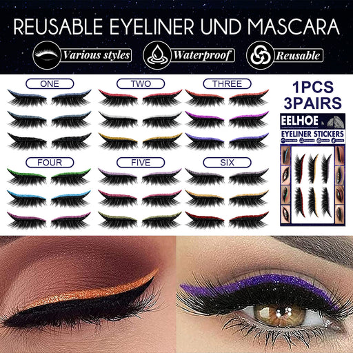 Jewelry WholesaleWholesale Glitter Eyeliner Glue Free Self Adhesive False Eyelashes Stickers MOQ≥3 JDC-EY-JMX004 eyelashes 佳明鑫 %variant_option1% %variant_option2% %variant_option3%  Factory Price JoyasDeChina Joyas De China