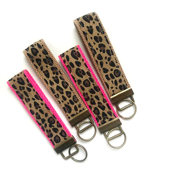 Wholesale Leopard Print Lanyard  Keychain MOQ≥5 JDC-KC-DME001