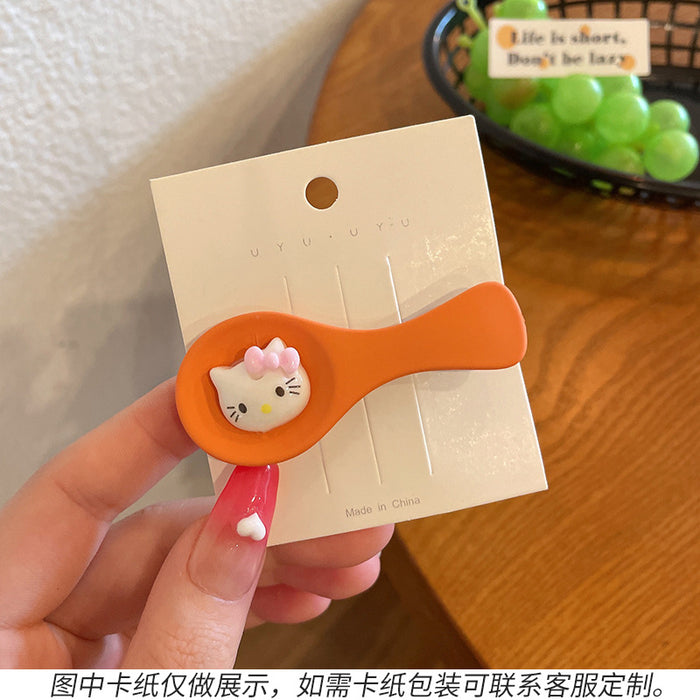 Wholesale hairpin plastic snack simulation spoon MOQ≥2 JDC-HC-WangFeng001