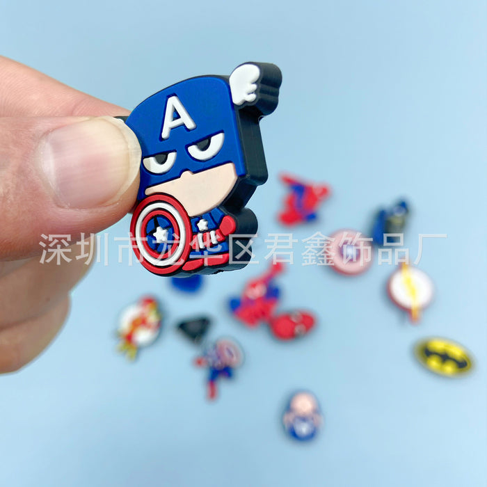 Wholesale Random Cartoon Croc Charms PVC Soft Rubber Shoe Buckle (M) MOQ≥5 JDC-CS-JunX003