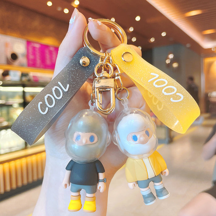 Wholesale boyfriend force boyfriend tide play cute personality three-dimensional couple keychain JDC-KC-LeZ012