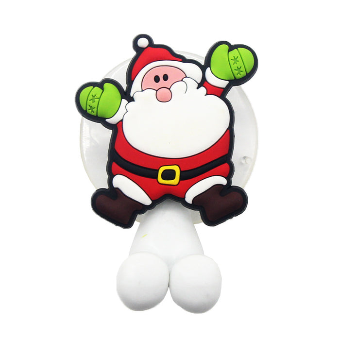 Wholesale Toothbrush Holder PVC Christmas Cute Cartoon Punch Free MOQ≥2 JDC-THR-ZhiL005