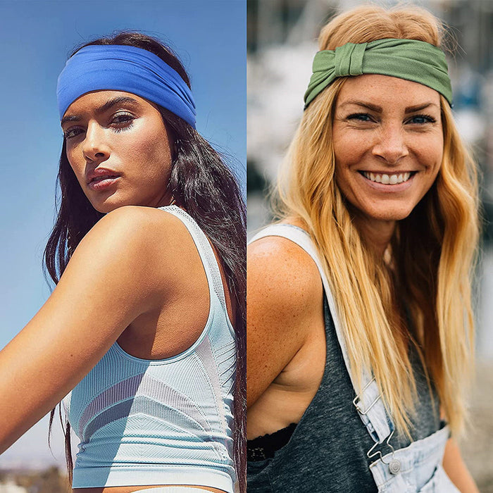 Wholesale solid color elastic motion hair bandwidth yoga hair strap sweat -absorbing headband MOQ≥2 JDC-HD-KouX001