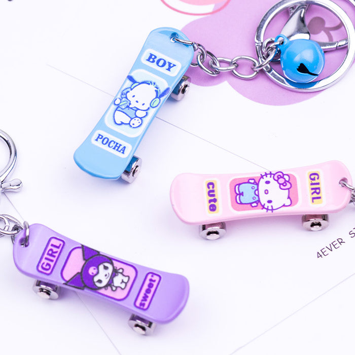 Wholesale Keychains Zinc Alloy Cartoon Cute Skateboard MOQ≥2 JDC-KC-HHY003