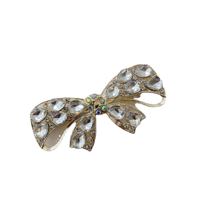 Wholesale zircon side clip bow headwear clip JDC-HC-Nuanm005