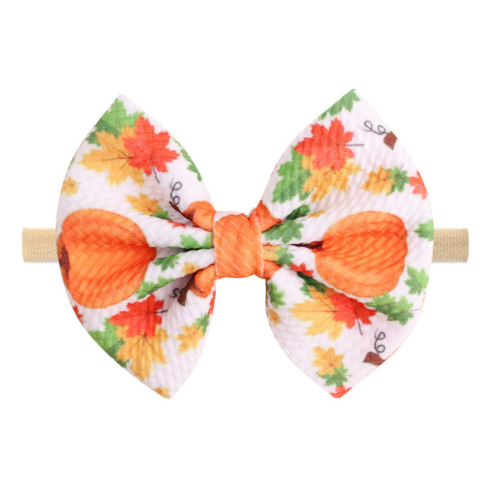 Wholesale Hair Scrunchies Fabric Print Halloween MOQ≥5 JDC-HS-HaiS004