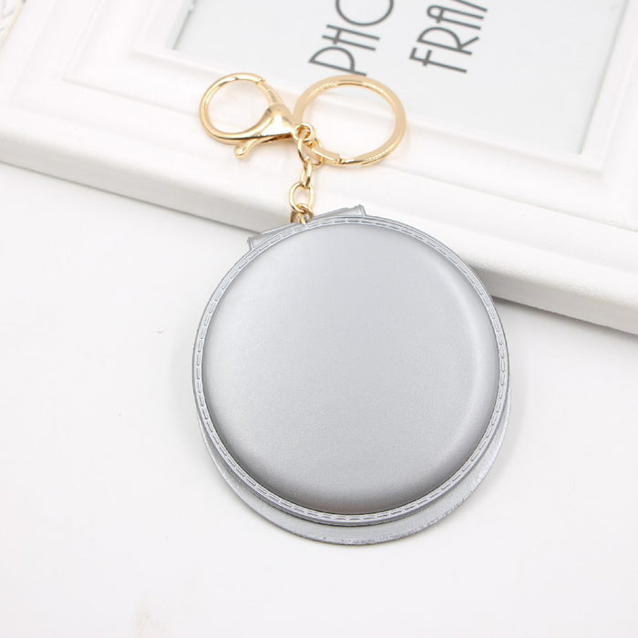 Jewelry WholesaleWholesale 10 colors double sided small mirror keychain JDC-KC-Zuge054 Keychains 祖格 %variant_option1% %variant_option2% %variant_option3%  Factory Price JoyasDeChina Joyas De China