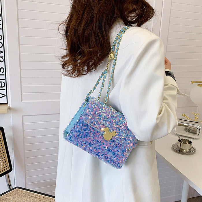 Wholesale PU Sequin One Shoulder Crossbody Square Bag (M) JDC-SD-Yaos001