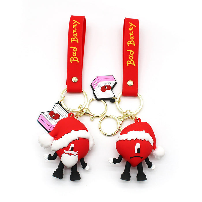 Wholesale Keychain PVC Christmas Cute Cartoon Pendant (F) JDC-KC-HAn010