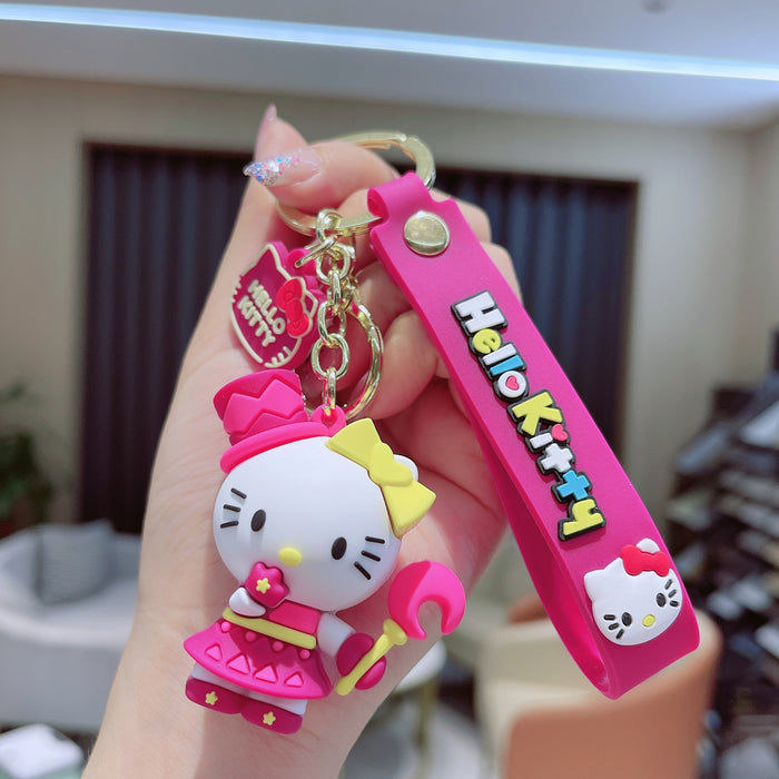 Wholesale kt cat key ring small keychain doll cute pendant keychain MOQ≥2 JDC-KC-AnG016