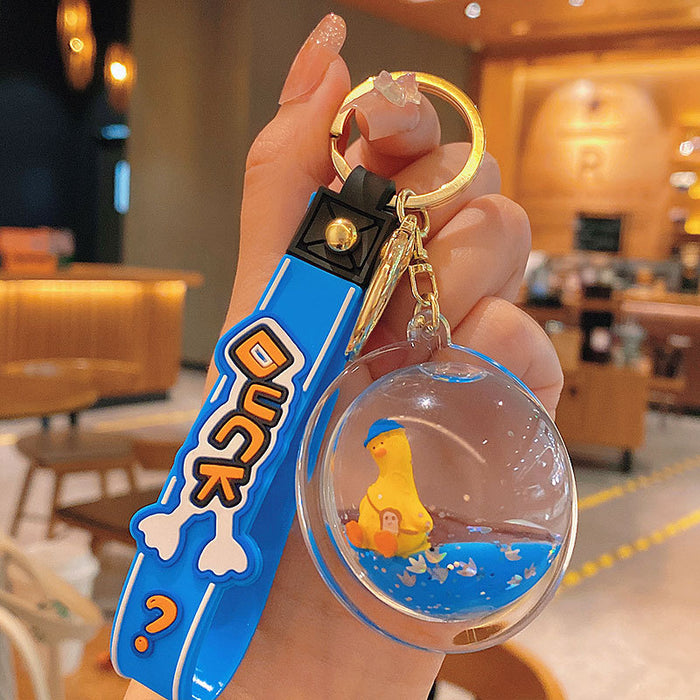 Wholesale Keychains Acrylic Tilt Duck Cute Cartoon JDC-KC-ZHongC006