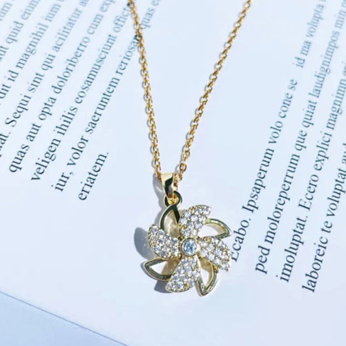 Jewelry WholesaleWholesale ins wind rotatable windmill necklace MOQ≥2 JDC-NE-CaoS035 Necklaces 曹适 %variant_option1% %variant_option2% %variant_option3%  Factory Price JoyasDeChina Joyas De China