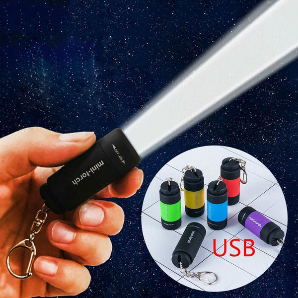 Wholesale mini torch usb rechargeable mini torch keychain led light MOQ≥2 JDC-KC-LingXu001