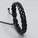 Jewelry WholesaleWholesale Simple Hand Braided Black Three Strand Braided Leather Bracelet JDC-BT-PK023 Bracelet 庞克 %variant_option1% %variant_option2% %variant_option3%  Factory Price JoyasDeChina Joyas De China