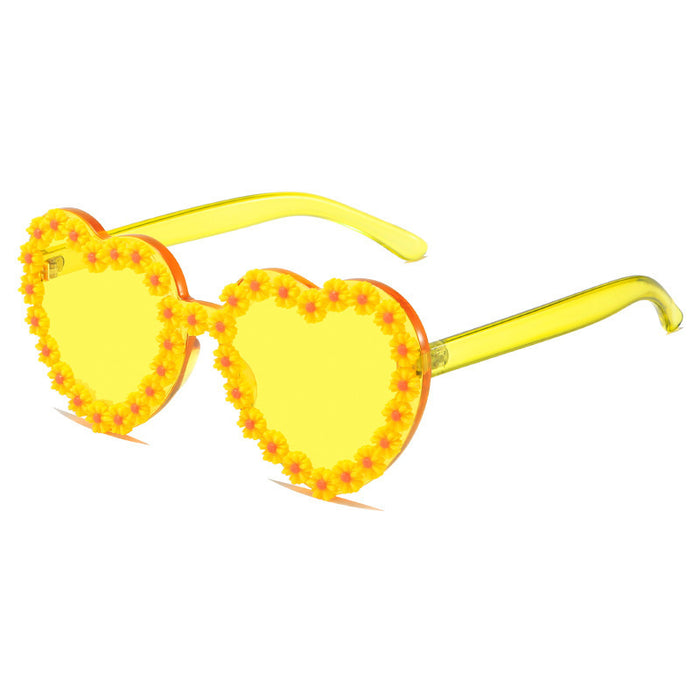 Wholesale Youth Shaped HD Sunglasses Heart Shaped Sunglasses Creation JDC-SG-HongW007