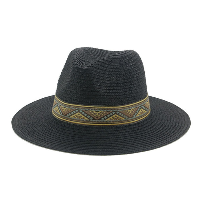 Jewelry WholesaleWholesale Paper Straw Hat Summer Men's Top Hat JDC-FH-Guanchuan014 Fashionhat 冠川 %variant_option1% %variant_option2% %variant_option3%  Factory Price JoyasDeChina Joyas De China