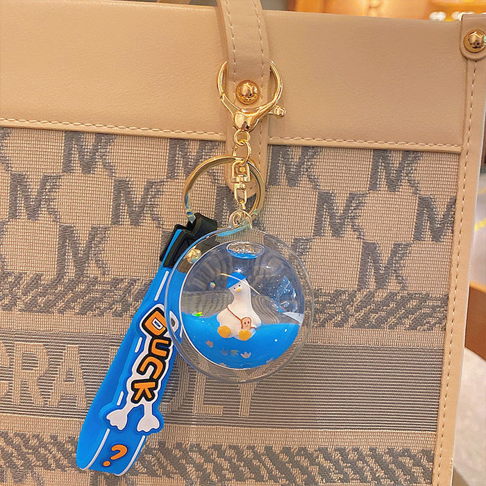 Wholesale Keychains Acrylic Tilt Duck Cute Cartoon JDC-KC-ZHongC006