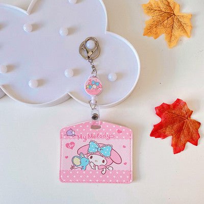 Wholesale Keychain PU Cute Cartoon Retractable Card Holder MOQ≥3 (M) JDC-KC-ONG003