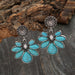 Jewelry WholesaleWholesale vintage flower water drop turquoise earrings JDC-ES-saip030 Earrings 赛蒲 %variant_option1% %variant_option2% %variant_option3%  Factory Price JoyasDeChina Joyas De China