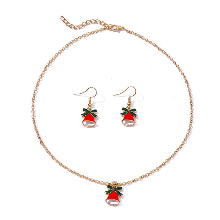 Wholesale Necklaces Alloy Christmas Collection Necklace Earrings Set MOQ≥2set JDC-NE-KaiWei005