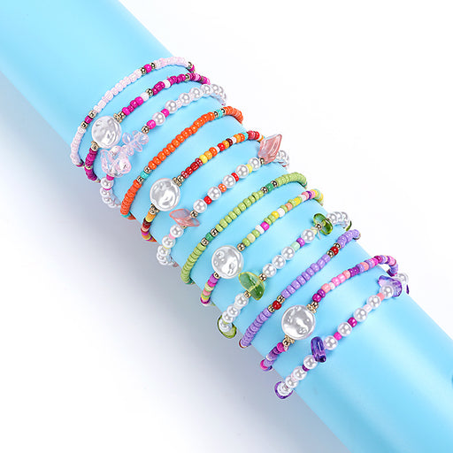 Jewelry WholesaleWholesale Fashion Pearl Rice Bead Bracelet Three Pieces Colorful Beads JDC-BT-ZengZ008 Bracelet 曾珠 %variant_option1% %variant_option2% %variant_option3%  Factory Price JoyasDeChina Joyas De China