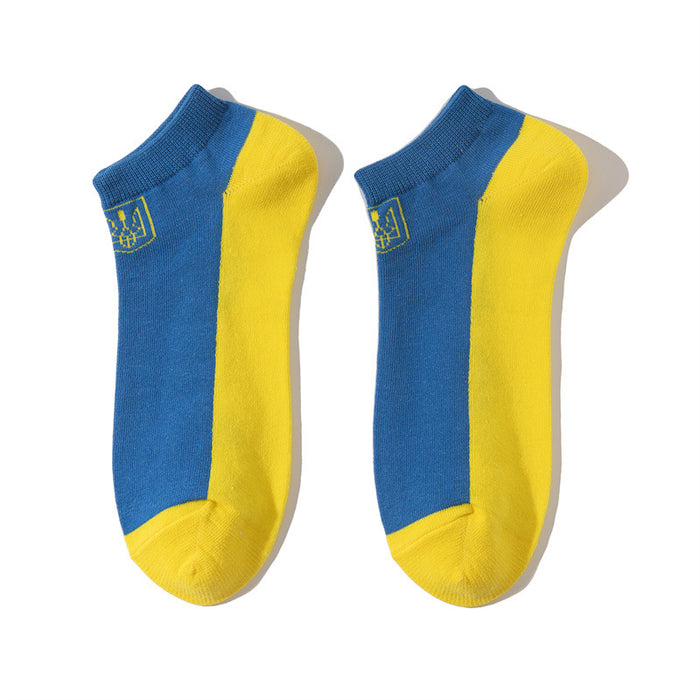 wholesale socks cotton ukrainian flag socks MOQ≥10 JDC-SK-HuiHe028