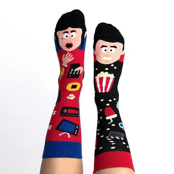 Wholesale Socks Cotton Fun Cartoon Asymmetrical Socks JDC-SK-QAng014