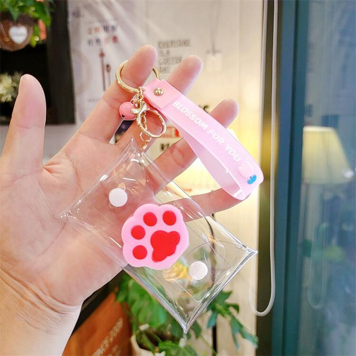 Jewelry WholesaleWholesale PVC Transparent Coin Purse Storage Bag Keychain MOQ≥2 JDC-KC-ShangK001 Keychains 尚垚 %variant_option1% %variant_option2% %variant_option3%  Factory Price JoyasDeChina Joyas De China