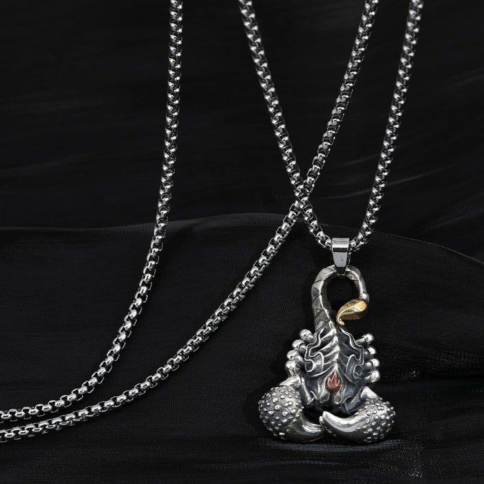 Jewelry WholesaleWholesale skeletonized solid scorpion alloy necklace JDC-NE-Jiaow011 Necklaces 娇婉 %variant_option1% %variant_option2% %variant_option3%  Factory Price JoyasDeChina Joyas De China