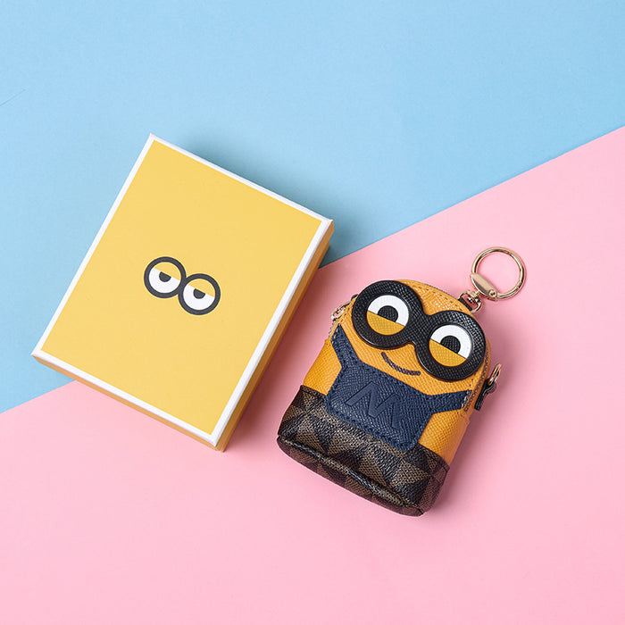 Wholesale Keychains PU Leather Minions Lipstick Pack MOQ≥3 JDC-KC-XingY005