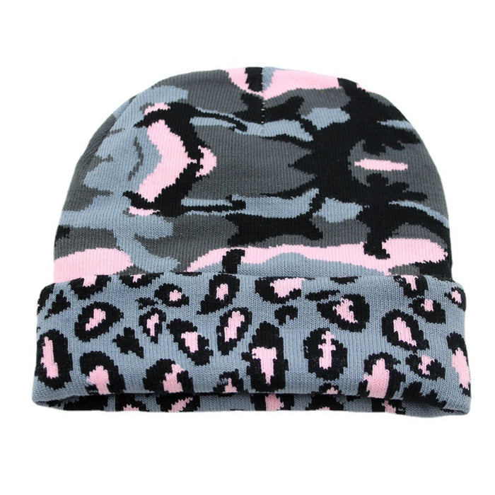 Wholesale Hat Acrylic Leopard Print Warm Pullover Hat JDC-FH-ZYe009